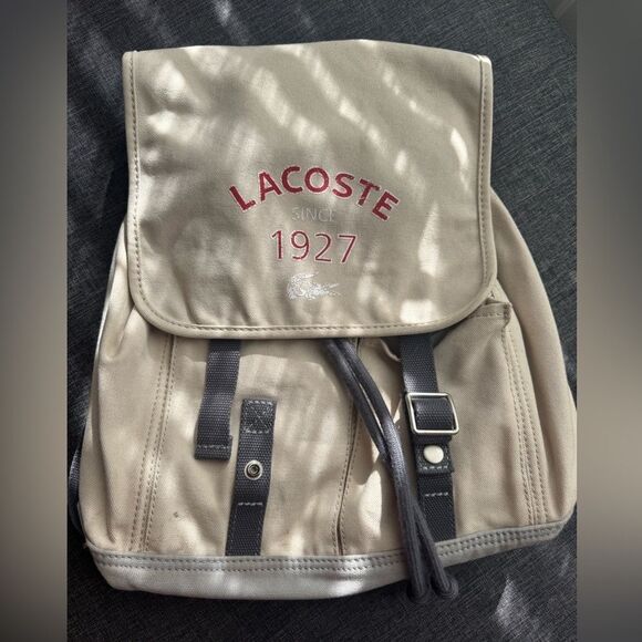 Lacoste Beige Backpack - Picture 1 of 10
